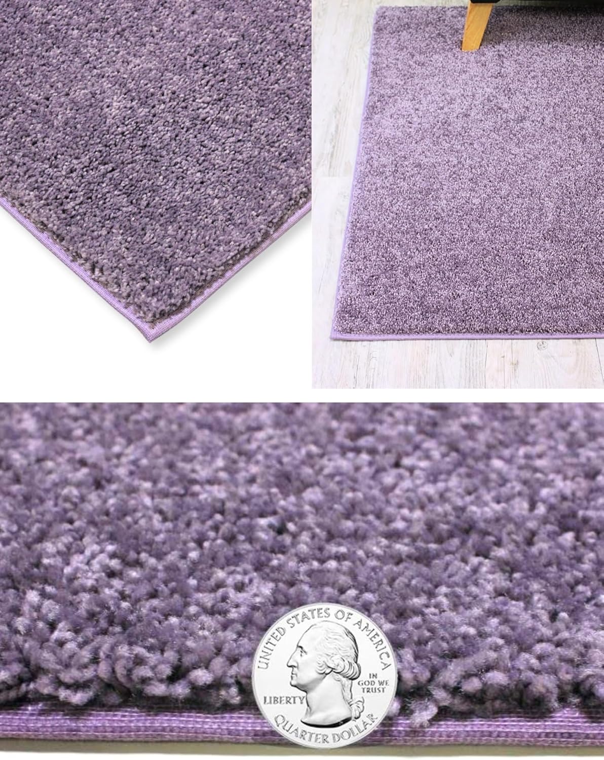 KOECKRITZ Soft and Colorful Kids Classroom Area Rugs (Passes Flammability Pill Test) Many Sizes and Bright Colors to Select from (8' x 12', Lavender)