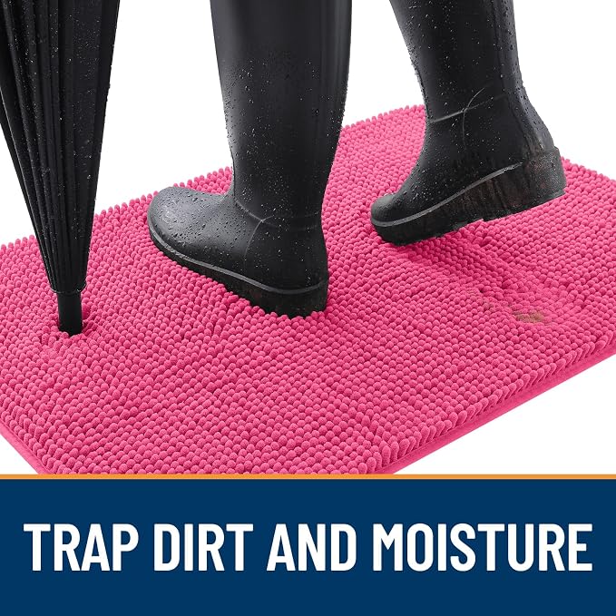 OLANLY Dog Door Mat for Muddy Paws 70x35, Super Absorbent Chenille Mud Mat | - Image 2