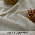 Pitalk Flax Linen Curtains 5 FT Wide by 84 Inches Long - Image 3