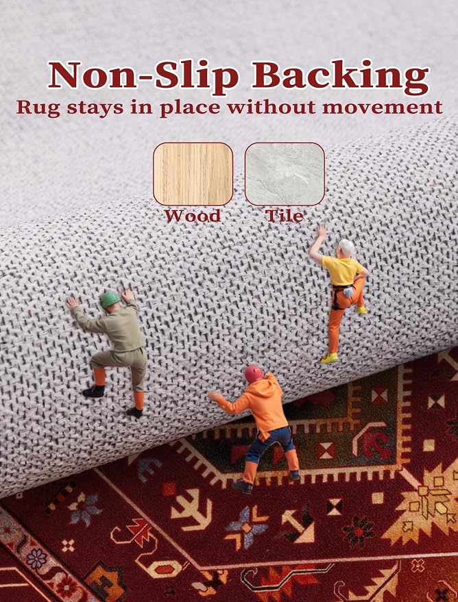 SERISSA 2'6"x10' Washable Non Slip Boho Runner Rug - Image 4