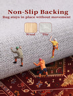 SERISSA 2'6"x12' Washable Non Slip Boho Runner Rug - Image 4