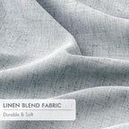 MIULEE Grayish Blue Pinch Pleated 100% Blackout Linen Curtains 40x84 Inches | - Image 6