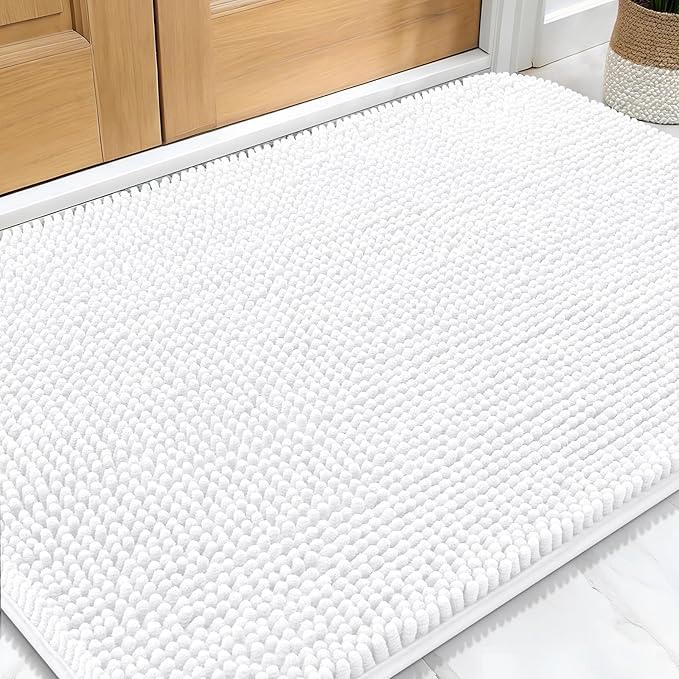 OLANLY Dog Door Mat for Muddy Paws 32x20, Super Absorbent Chenille Mud Mat | by OLANLY