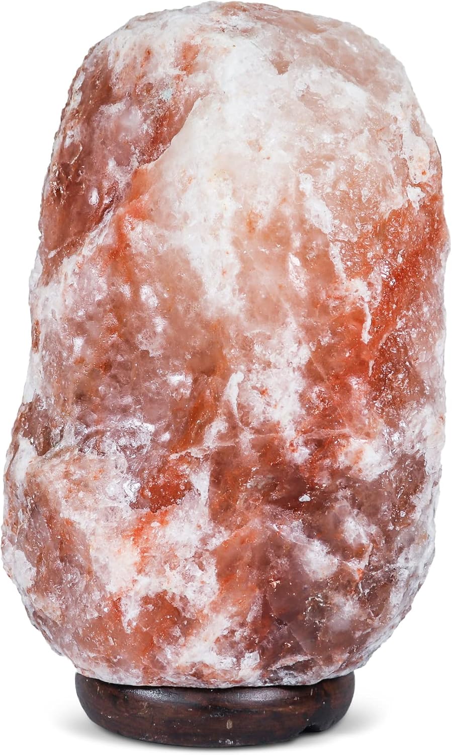 Himalayan Secrets LARGE Salt Lamp - Natural Pink Crystal with Wooden Base - Dimmer Cord and Bulb included (18-22 LBS)