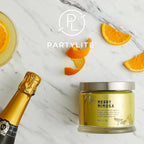 PartyLite 3-Wick Jar Candle, Highly Fragranced Clean Burning Glass Candle, 25-45 Hours Burn Time (Merry Mimosa)