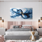Canvas Wall Art Decor Modern Wall Art For Living Room Blue Abstract Wall Art Abstract Art Wall Decor Modern Artwork for Walls Canvas Prints Art Work For Home Kitchen Office Wall Decor 20" X 40"