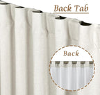 Natural 100% Blackout Linen Curtains 63 Inches - Image 6
