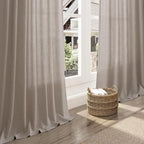 Stone Beige Linen Curtains for Living Room 108 Inches Long Simple Modern Light - Image 5