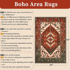 SERISSA 5x7 Washable Non Slip Boho Area Rug - Image 2