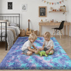 9x12 Area Rug Living Room Bedroom: Fluffy Plush Shag Carpet Rainbow - Image 7