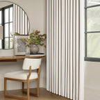 Extra Wide 92 Inch Pinch Pleat Linen 100% Blackout Curtains Natural 1 Panel | 2 - Image 8