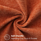 MIULEE Pack of 2 Fall Couch Throw Pillow Covers 16x16 Inch Rust Farmhouse Decorative Pillow Covers with Stitched Edge Soft Chenille Solid Dyed Pillow Covers for Sofa Bed Living Room