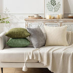 MIULEE Decorative Couch Throw Pillow Covers 18x18 Inch Sage Green 2 Pack | - Image 2