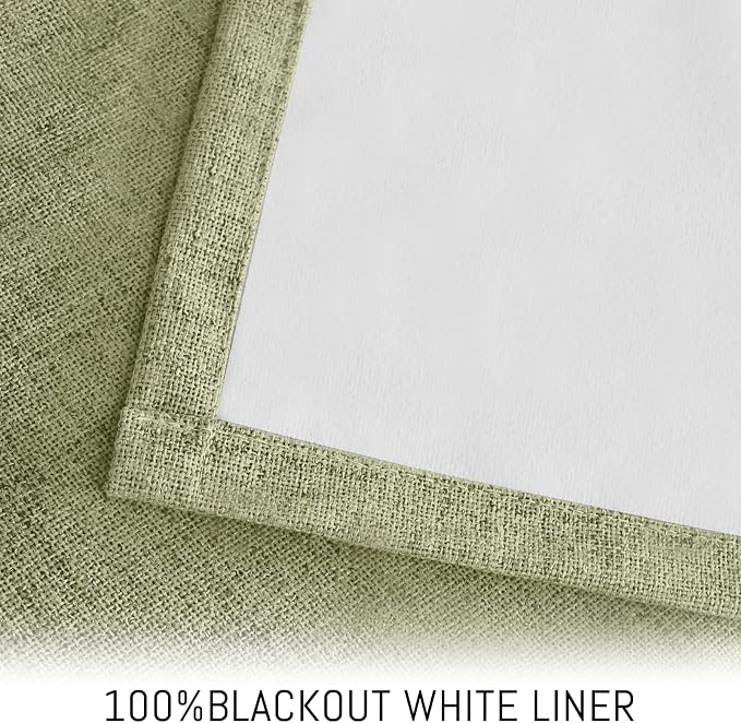 Yakamok Sage Linen Textured Curtains 63 Inches Long - Image 3