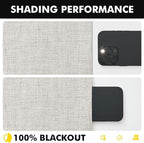 MIULEE 100% Blackout Linen Curtains 42 x 72 Inch Cream White 2 Panels | Thermal - Image 7