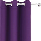 Purple Blackout Curtains 34 x 84 Inch Length/Set of 2 Curtain Panels/Thermal - Image 7