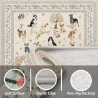 Beige Hallway Runner Rug 2x5 for Bedroom Kitchen | Ultra-Thin;Boho Style;Non - Image 8