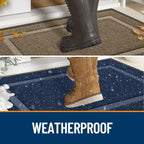 OLANLY Front Door Mat Outside 71x47, All-Season Heavy-Duty Rubber Doormat | - Image 2