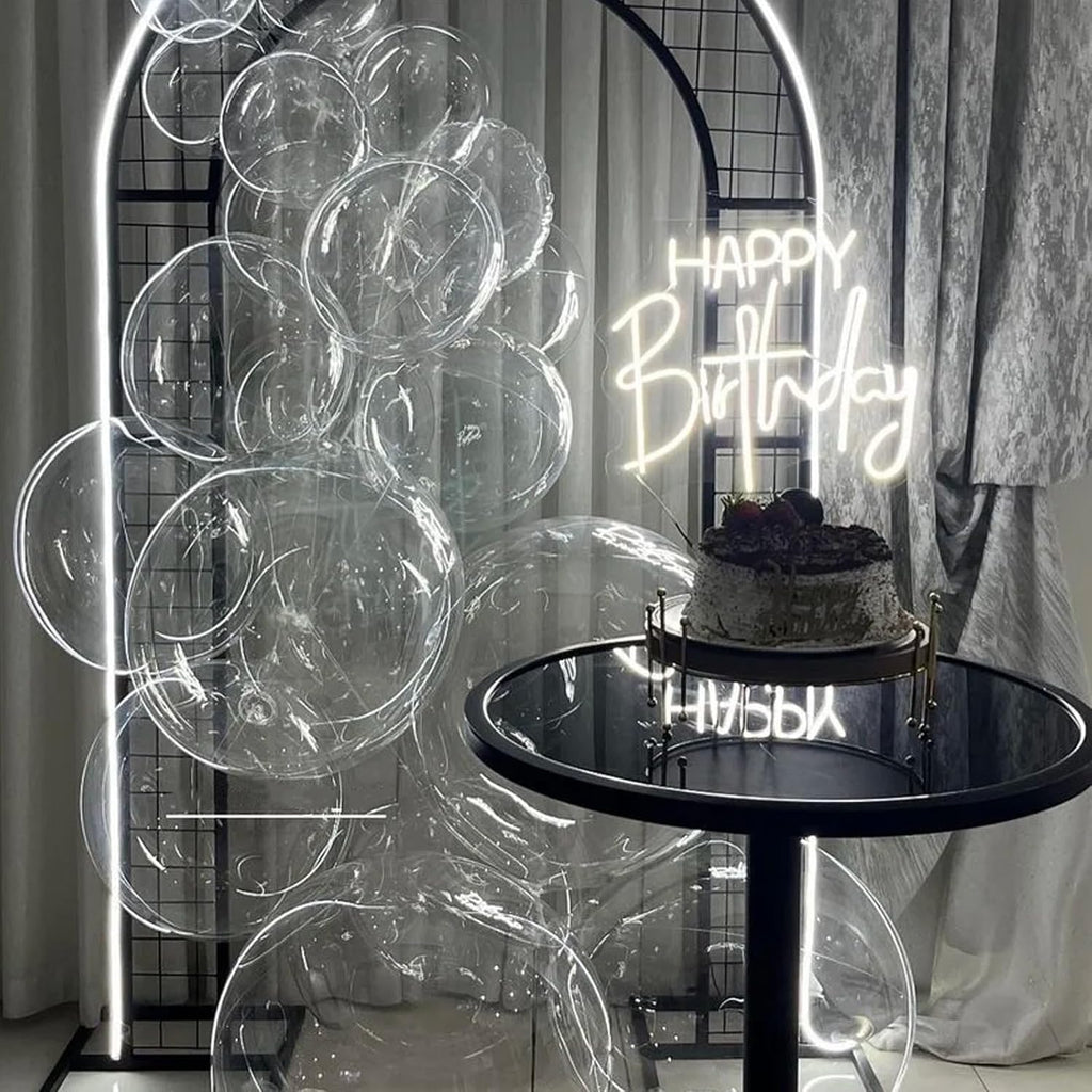130pcs Clear Balloons Different Sizes 18" 12" 10" 5" Transparent Latex Balloon Garland Arch Kit for Birthday Baby Shower Graduation Wedding Gender Reveal Anniversary Party Decorations