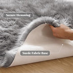 ORINOVA Shag Rug 6x9 Area Rugs for Bedroom Silver Grey Fluffy Machine Washable - Image 2