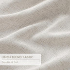 MIULEE Birch Pinch Pleated 100% Blackout Linen Curtains 40x84 Inches | Room - Image 6