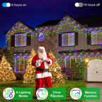 1620 LED Christma Lights with 360 Drops, 164ft Outdoor Hanging lights with 8 Modes & Timer Memory, Outsite Waterproof Curtain String Lights for Front House Fence Tree Holiday Decorations Multicolor