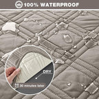 TAOCOCO 100% Waterproof Loveseat Recliner Cover, Non Slip Split Recliner Couch - Image 3
