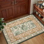 GarveeHome Terracotta Olive Sage Green Washable 6x9 Area Rugs, Botanical Grove - Image 5