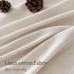 Topfinel Oatmeal Pinch Pleated Linen Curtains 105 Inch Length 2 Panels - Image 3