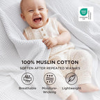 Bedsure 100% Cotton Muslin Blanket Twin XL - Image 2