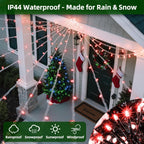 1500 LED 470FT Christmas Lights Outdoor,12 Lighting Modes Christmas String Lights with Timer, Dimmable Plug in Red LED StringLights Waterproof for Yard Tree Wedding Party Holiday Red