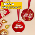 54 pcs Metal Sublimation Ornament Blanks,Sublimation Christmas Ornament Blanks for Christmas Tree Decor Ornaments,Double Sided Sublimation Ornaments Round Sublimation Blanks