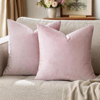 GIGIZAZA Sweet Lilac Velvet Throw Pillow Covers 18x18 Pack of 2 | Decorative - Image 7