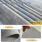 5x7 Ft Area Rugs for Living Room, Soft Non-Slip Washable Rugs Modern Abstract - Image 6