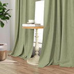 Light Sage Blackout Curtains for Bedroom Aesthetic 54 Inch Long 2 Panel Thermal - Image 9