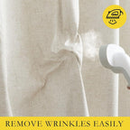 NICETOWN Natural Linen Curtains 45" Long - Image 7