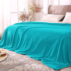 BEDELITE Fleece Blanket Soft Plush Queen Size Bed Blanket Peacock 90"x90" | by BEDELITE