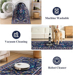 HEBE Hallway Runner Rug 2'x8', Washable Non Slip Kitchen Rug Runner | Soft Boho - Image 5