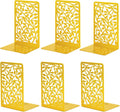 CNK Book Ends Bookends for Decorative Books Holder Bookend Shelves End Hold Heavy Duty Holders Stoppers Metal Stopper Cute Boho Bookshelf Holds Cookbook Office Home Set of 6 Bookends Pair Gold