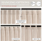 PleatedDrapes Custom Curtains for Living Room 2 Pages, Linen Curtains 102 - Image 4