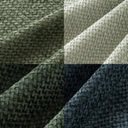 MIULEE Soft Decorative Chenille Pillow Covers Green Navy 20x20 Pack of 4 | - Image 2