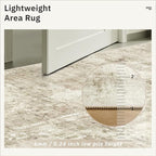 Soalmost Abstract Runner Rug 2x12 Hallway Kitchen Runners Beige/Gray | Vintage - Image 7