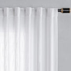 MYSKY HOME White Curtains 95 Inches Long Semi Sheer Drapes Light Filtering - Image 7