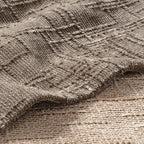 MIULEE Chenille Textured Throw Pillow Covers Taupe Grey 16x16 Set of 2 | Slubby - Image 2