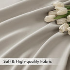 MIULEE Natural Back Tab Blackout Curtains 52x108 Inch Long 2 Panels Set | Rod - Image 6