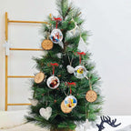 Personalized Christmas Ornaments 2025, Wood Custom Photo Text Hanging Ornament Customized Christmas Tree Decorations Gift for Family, Kids, Friends, Couples, Wedding