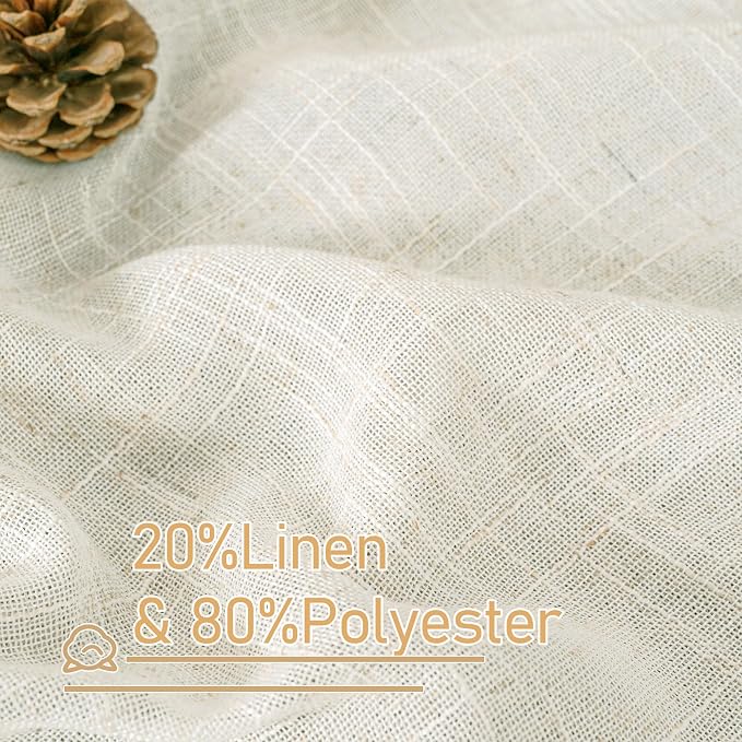 Cream Linen Curtains 72 inches Long - Image 3