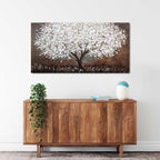 Canvas Wall Art Decor Artwork for Walls Tree of Life Wall Art for Living Room Black and White Wall Art Decor Vintage Tree Flower Wall Decor Art Paintings Prints for Room Home Office Wall Decor 20"X40"
