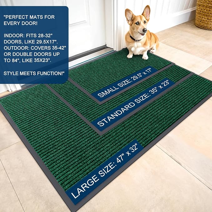 OLANLY Front Door Mat 47x32, Waterproof Heavy-Duty Indoor Outdoor Doormat | - Image 2
