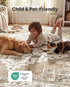 Amada 8x10 Area Rugs, Low-Profile Large Washable Area Rug - Image 3